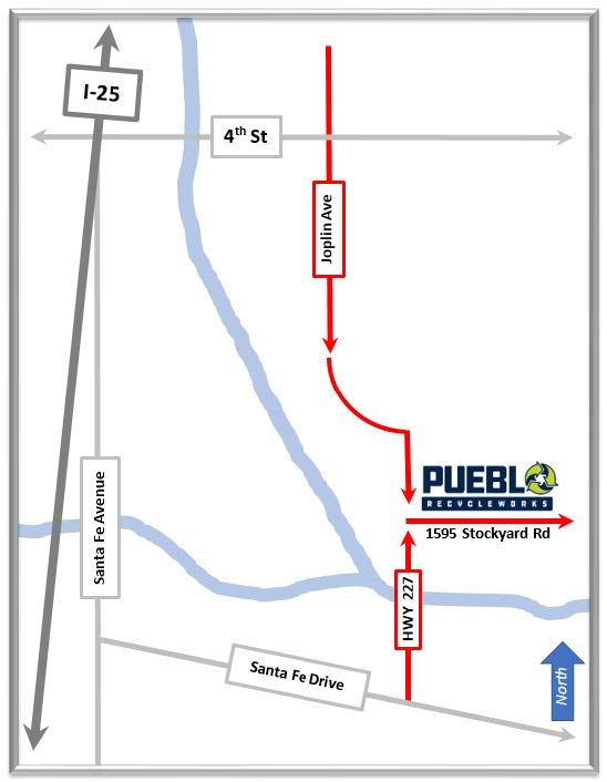 RecycleWorks location map
