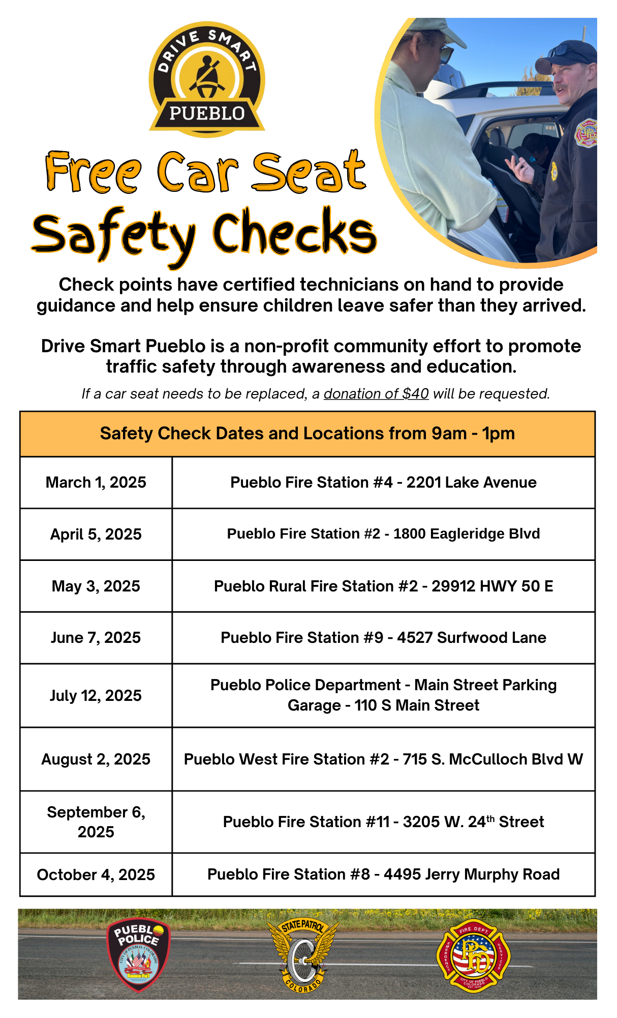 2025 Car Seat Check Events