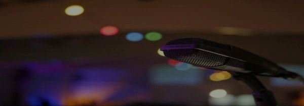 Microphone on a Stage
