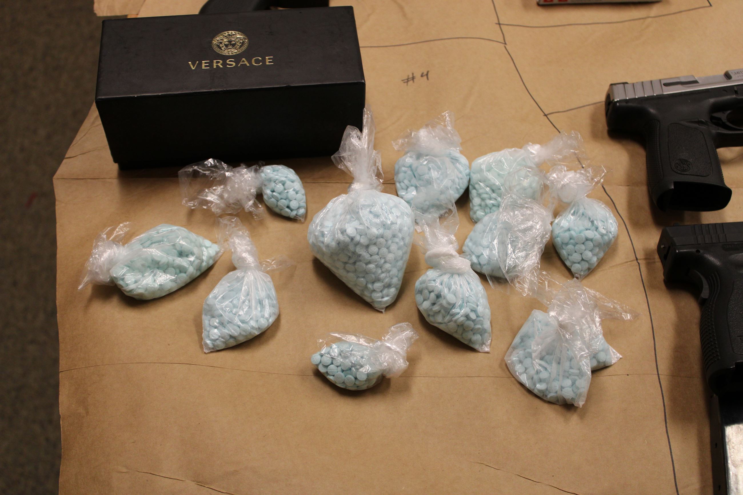 Photo of a Large amount of drugs.