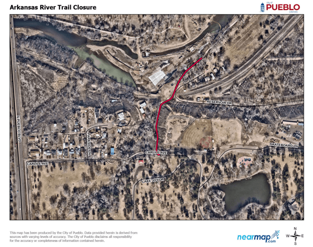 Arkansas River Trail Closure Below City Park