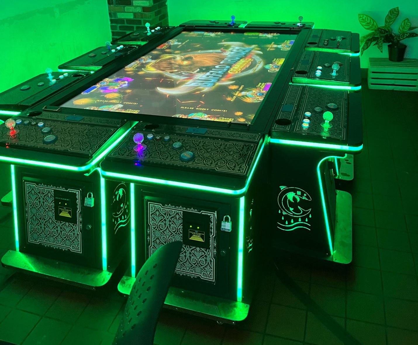 Photo taken by police officers of an illegal gambling machine.